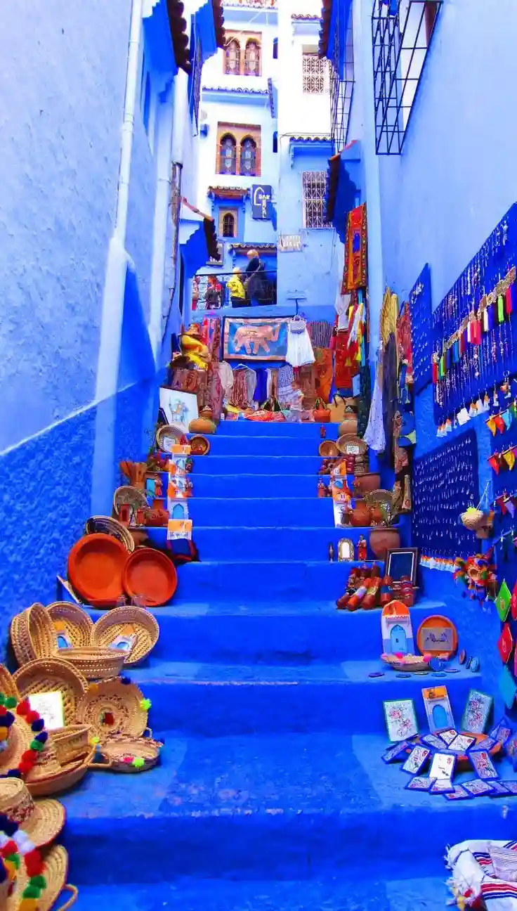 Chefchaouen the blue pearl — Rif mountains painted in cobalt blue